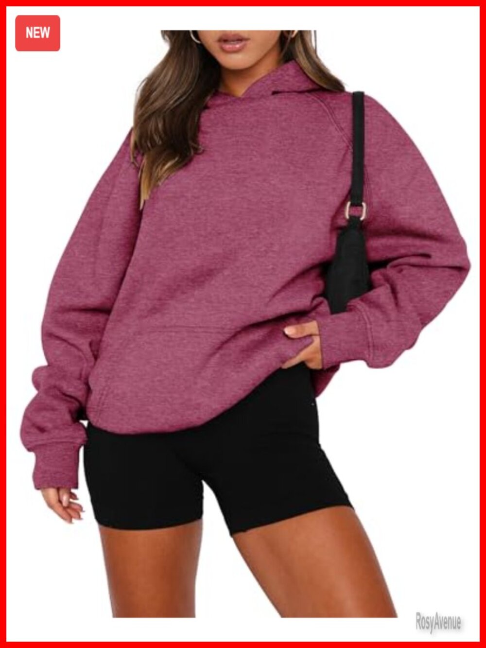 Women Pullover Hoodie Kangaroo Pocket Fleece Sweatshirt Long Sleeve